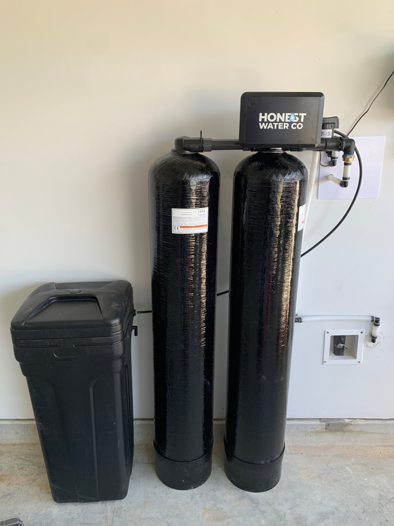 Softener install, garage mount