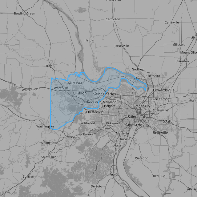 Map of St. Charles County