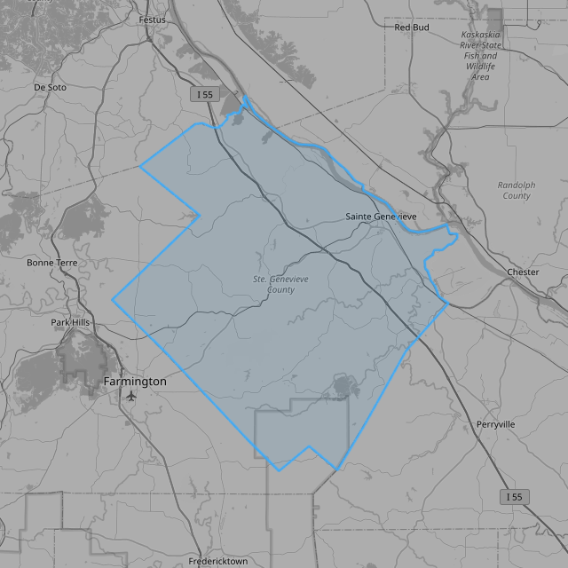 Map of Ste. Genevieve County